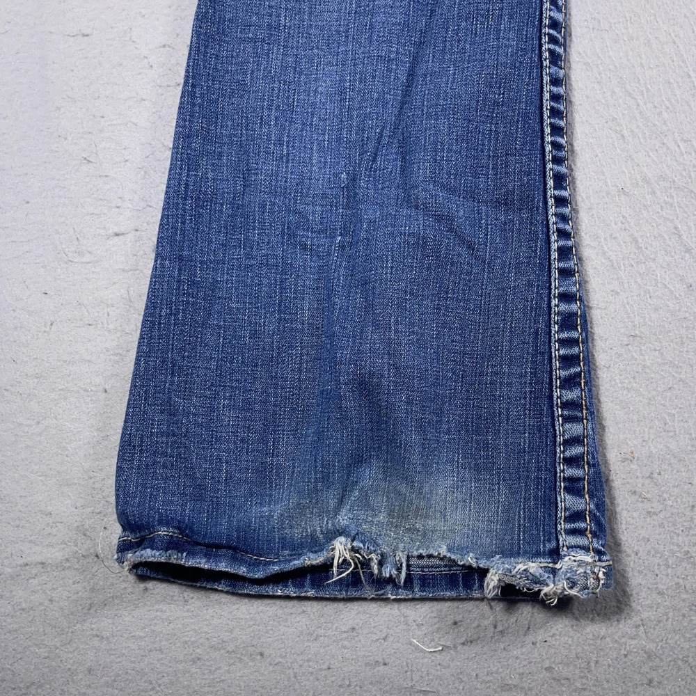 BKE Star Flare Jeans Womens 32x35.5 Blue Distressed Denim Bootcut Low Rise‎ - Picture 11 of 13